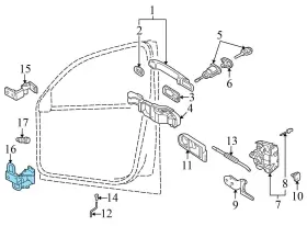 4B0831412A AUDI Front Right Lower Door Hinge Vw Jetta #3
