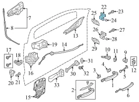 4G0831402 AUDI Rear Right Upper Door Hinge #3