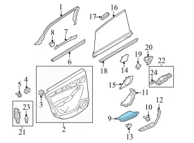 4G0831402A AUDI Right Door Hinge A6 Quattro #3