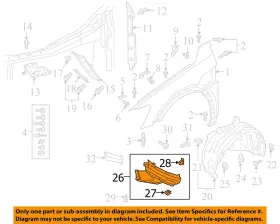 4KE853888E AUDI Tron Front Right Fender Liner Wheel Extension #3