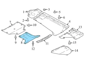 80A825209A AUDI Front Underbody Shield Panel Liner Center #3