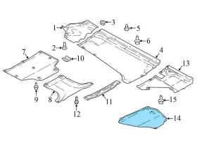 80A825311A AUDI Rear Right Underbody Liner Lining Q5 #3