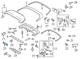 8F0825839A AUDI Convertible Top Striker Plate #3