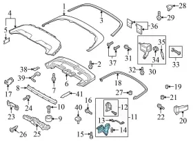 8F0871349D AUDI Left Convertible Top Hinge #3