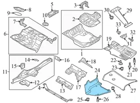 8K0825219A AUDI Rear Underbody Shield Panel Liner A5 #3 8K0825219A AUDI Rear Underbody Shield Panel Liner A5 #3