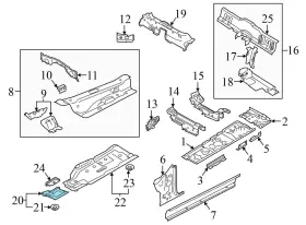 8W0825202 AUDI Front Right Underbody Shield Panel Liner S4 #3