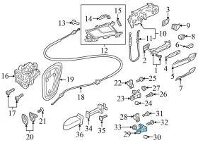 8W0833403A AUDI Left Door Hinge A4 Quattro #3