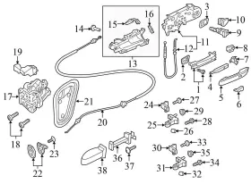 8W0837249 AUDI Front Door Check Rod A4 #3