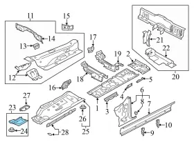 8W7825201A AUDI Front Left Underbody Shield Panel Liner A5 #3