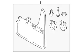 4G0075101B AUDI OEM ACCESSORIES Splash Guards Rear