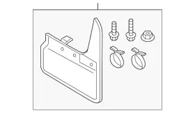 4M0-075-111-A AUDI OEM ACCESSORIES Front Mud Flaps