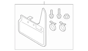 4M0075111 AUDI OEM ACCESSORIES Splash Guards Front