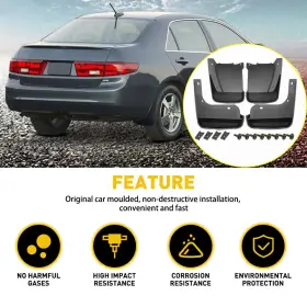 08P08SDA100 AUXITO Guards Splash Mud Flaps Front Rear Set
