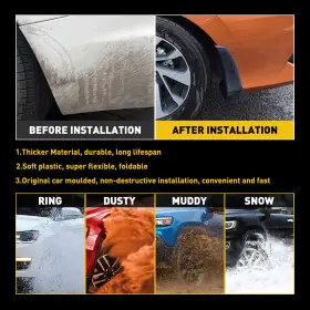 HOD1006 AUXITO Front Rear Splash Mud Flaps Guards Honda Civic #3