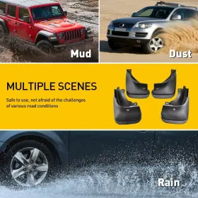 TO3004 AUXITO Mud Flaps Splash Guards Front Rear Toyota #3