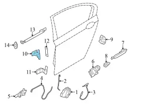 41007203988 BMW Rear Right Upper Door Hinge 750I #3