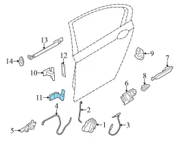 41007203989 BMW Activehybrid Rear Left Lower Door Hinge #3