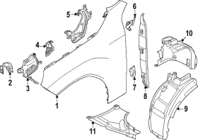 51-71-8-086-970 BMW Fender Liner Extension