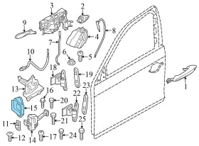 51217197828 BMW Front Door Brake Cover Gasket 535I Gt #3