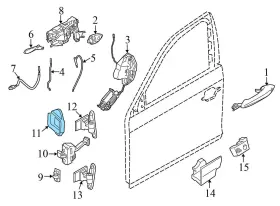 51217258540 BMW Gran Front Right Door Brake Cover Gasket M6 #3