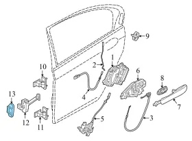 51227335916 BMW Xdrive Rear Right Door Brake Cover Gasket G12 #3