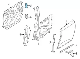 51427362690 BMW Rex Rear Right Door Hinge Cover Upper I3 #3