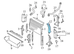 51713400061 BMW Front Left Air Duct X3 #3