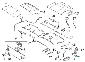 54377192957 BMW Left Convertible Top Roof Bracket Z4 E89 #3