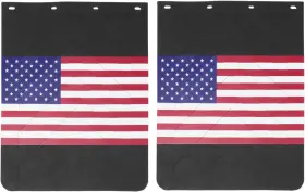 FT-017-015 American Flag Mud Flaps Semi Tractor Trailer Pvc