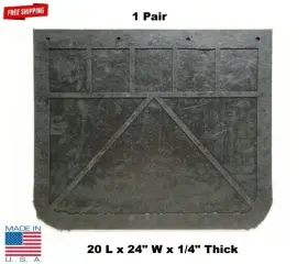 B2412LSP BUYERS PRODUCTS RUBBER MUD FLAPS Splash Guards MUD