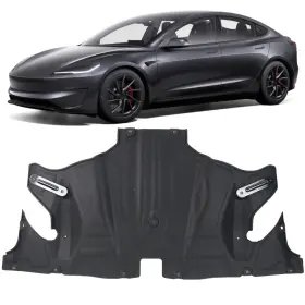 Exterioraccessory 10431300b Rear Bumper Under Aero Splash Shield For 2017-2022 Tesla Model 3 110431300b