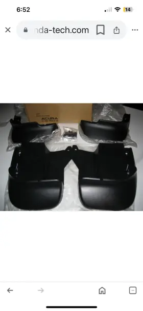 08P00-ST7-204 ACURA Doors Mud Flaps Splash Guards Set Integra
