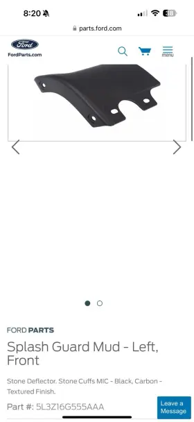 5L3Z-16G555-AAA FORD Left Front Mudguard F-150