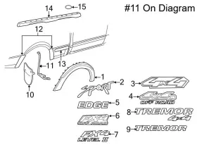 6L5Z-16L555-CA FORD Rear Left Splash Guard Bracket Ranger #3