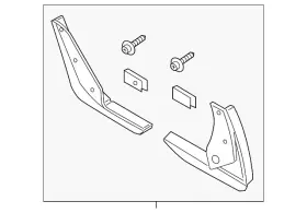 KT4Z-16A550-AA FORD ACCESSORIES Splash Guards Rear Edge