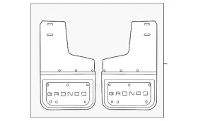 M2DZ-16A550-BB FORD ACCESSORIES Splash Guards Rear Bronco