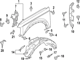 M2DZ-16B116-C FORD Front Shield Bracket