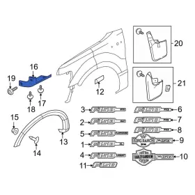 5L3Z16G554AAA FORD OE Front Right Mud Guard F-150