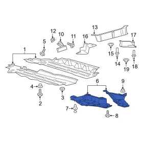 FT4Z5811778C FORD OE Rear Center Floor Pan Splash Shield Edge