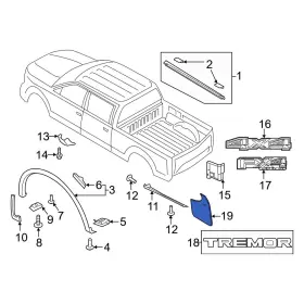 HC3Z16A550BC FORD OE Rear Mud Flap F-250
