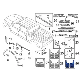 VHL3Z16A550J FORD OE Rear Mud Flap Kit F-150