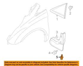 W714975S300 FORD OEM Fender Exterior Mud Guard Rivet