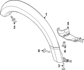 PC3Z-16A038-AA FORD Rear Molding F-250