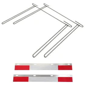 488-5-SS GAEAAUTO Steel Mud Flap Anti Sail Bracket Hanger Wit
