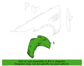 86812-T6500 GENESIS Front Fender Liner Right Rh