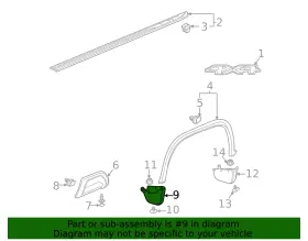 84574876 GM Rear Driver Tire Front Air Deflector 3500 #2