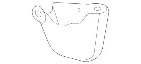 84574876 GM Rear Driver Tire Front Air Deflector 3500