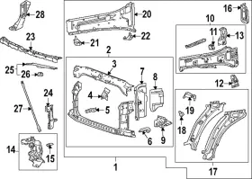 84796372 GM Front Passenger Wheelhouse Panel Bracket