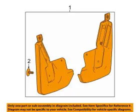 22922763 GM OEM Esv Fender Exterior Mud Guard Escalade 22922763 GM OEM Esv Fender Exterior Mud Guard Escalade