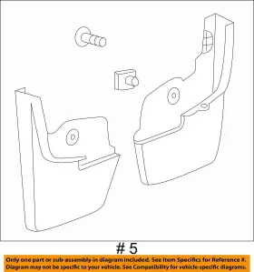 22958431 GM OEM Fender Exterior Mud Guard Canyon #2